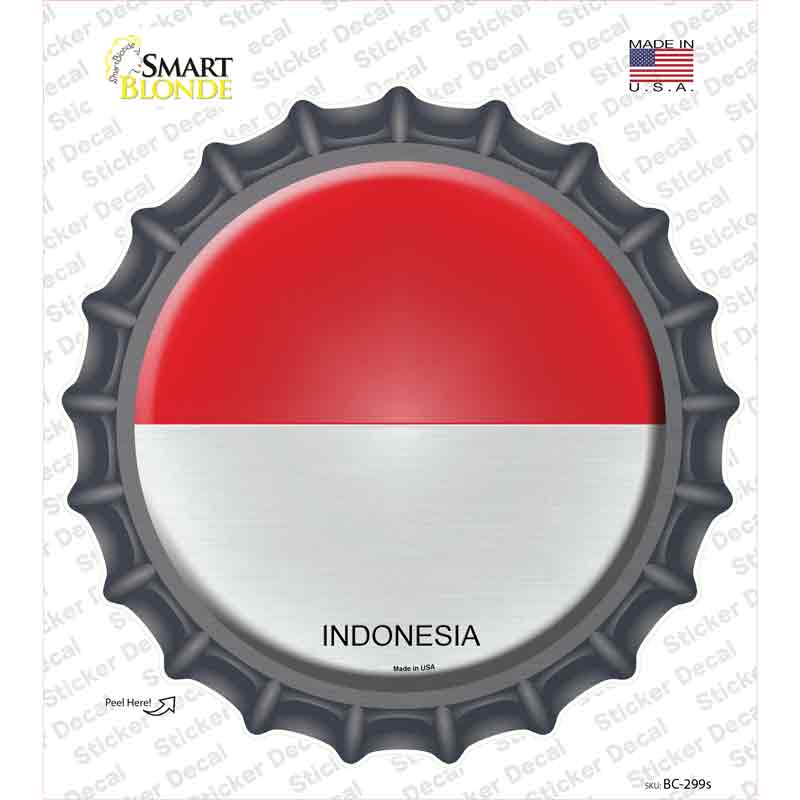Indonesia Country Novelty Bottle Cap Sticker Decal
