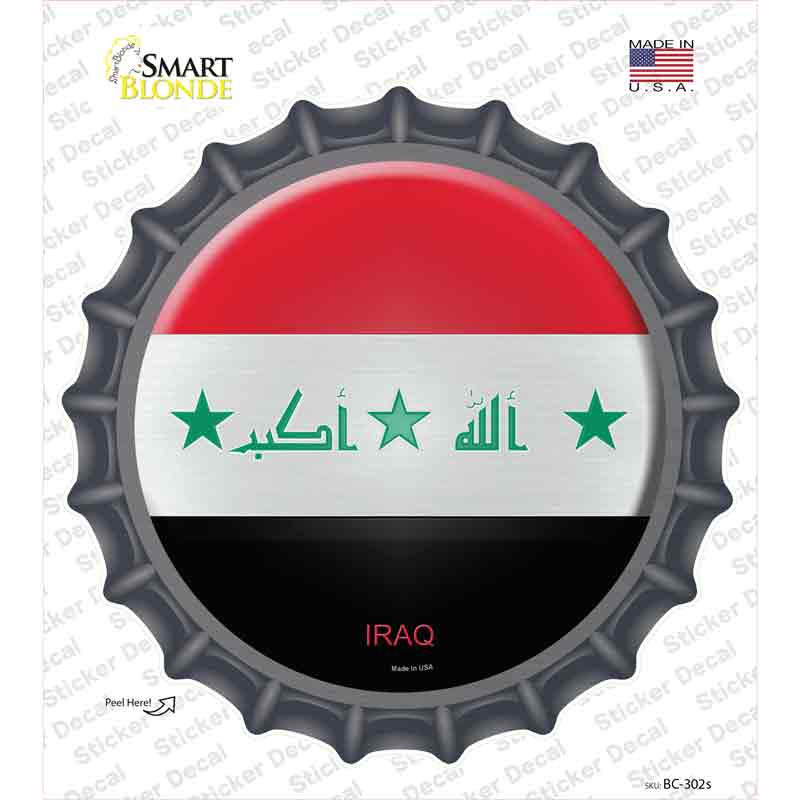 Iraq Country Novelty Bottle Cap Sticker Decal