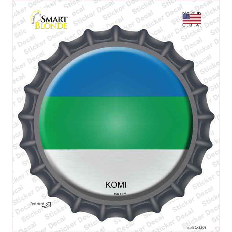 Komi Country Novelty Bottle Cap Sticker Decal