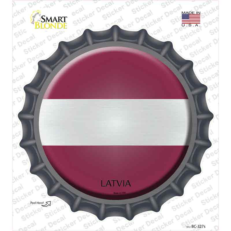 Latvia Country Novelty Bottle Cap Sticker Decal