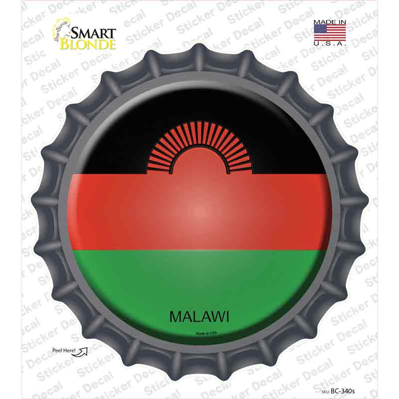 Malawi Country Novelty Bottle Cap Sticker Decal