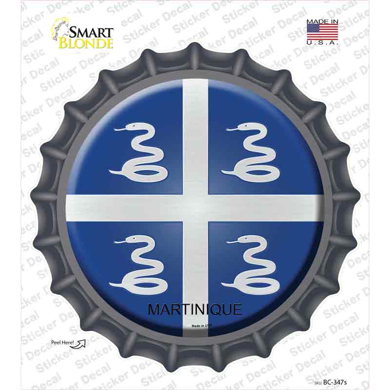 Martinique Country Novelty Bottle Cap Sticker Decal