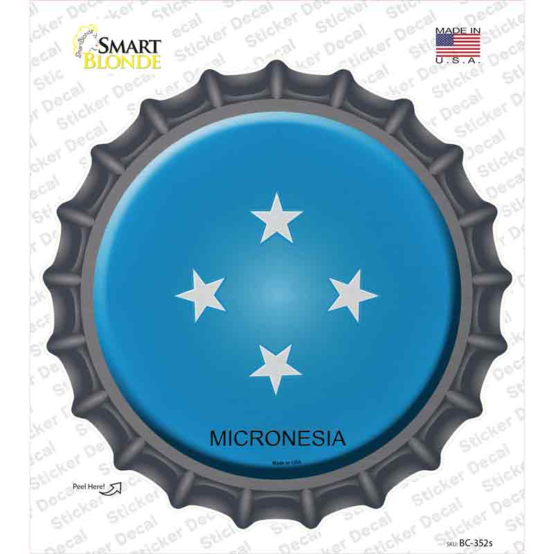 Micronesia Country Novelty Bottle Cap Sticker Decal