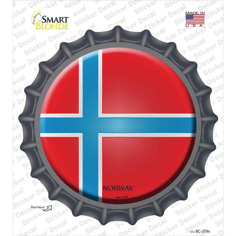Norway Country Novelty Bottle Cap Sticker Decal