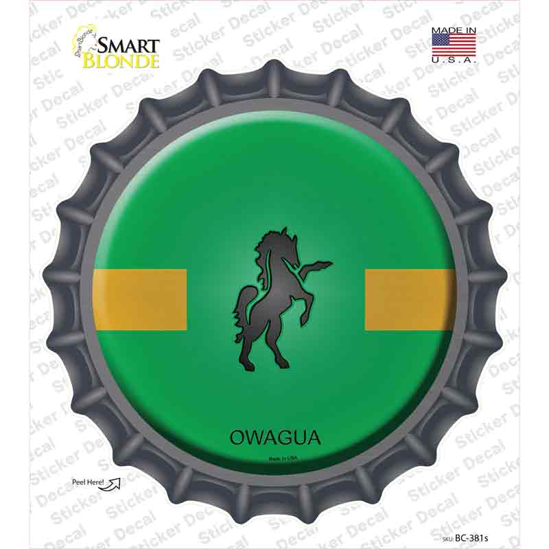 Owagua Country Novelty Bottle Cap Sticker Decal