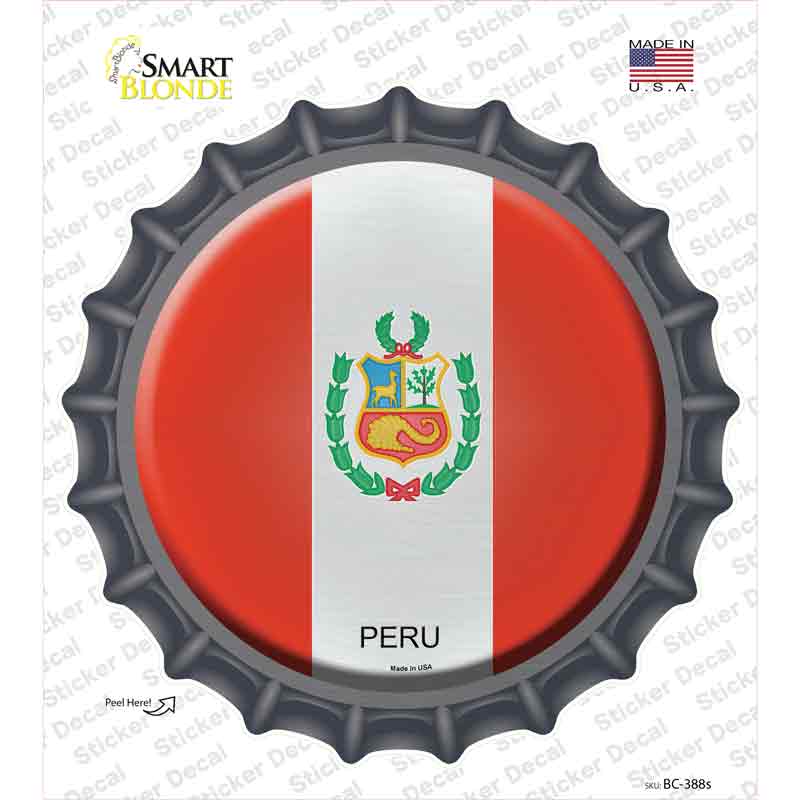 Peru Country Novelty Bottle Cap Sticker Decal