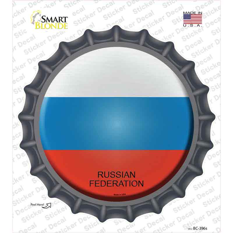 Russian Federation Country Novelty Bottle Cap Sticker Decal