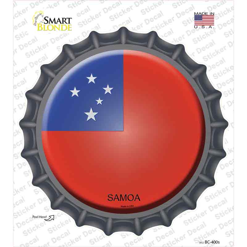 Samoa Country Novelty Bottle Cap Sticker Decal
