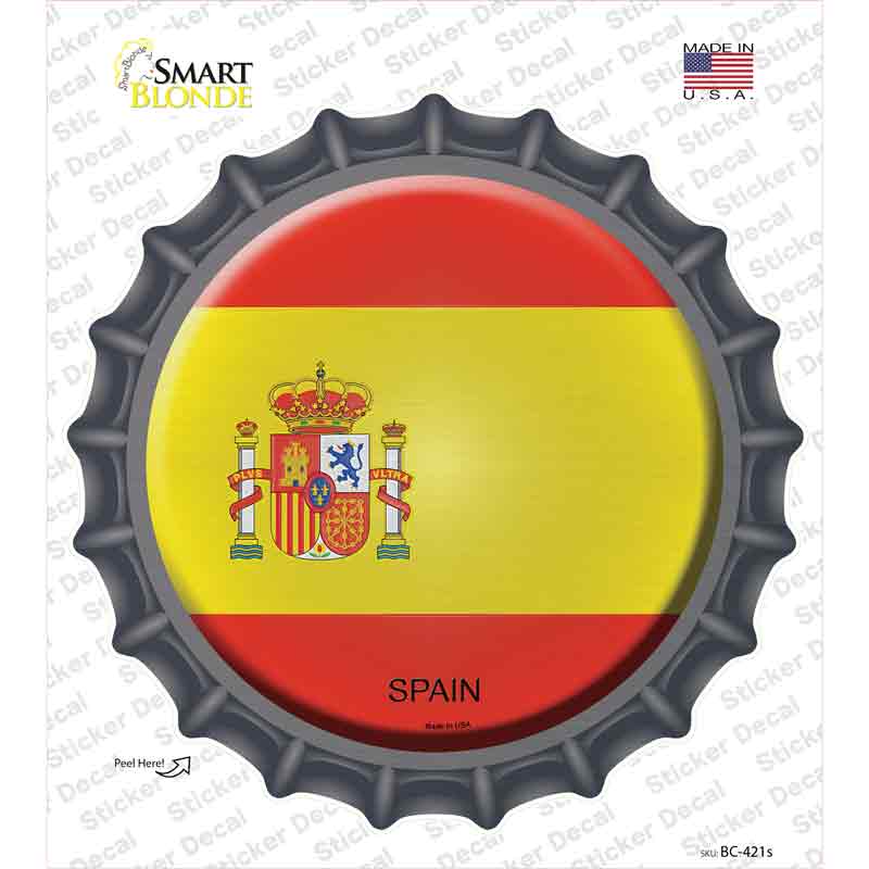 Spain Country Novelty Bottle Cap Sticker Decal