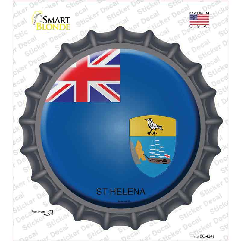 St Helena Country Novelty Bottle Cap Sticker Decal