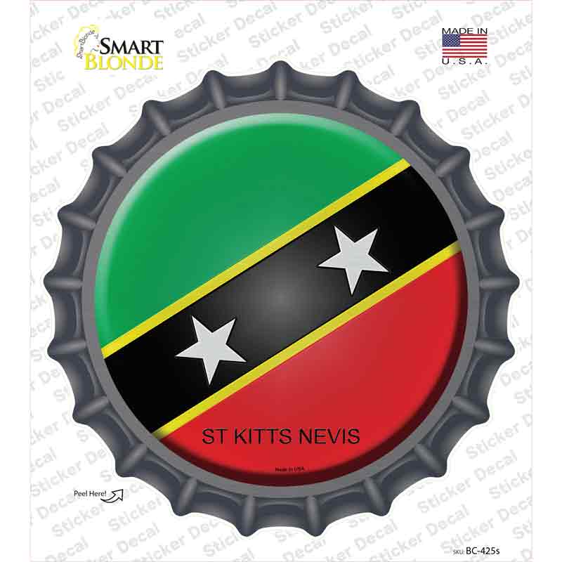 St Kitts Nevis Country Novelty Bottle Cap Sticker Decal