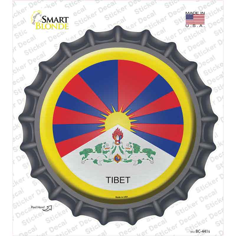 Tibet Country Novelty Bottle Cap Sticker Decal