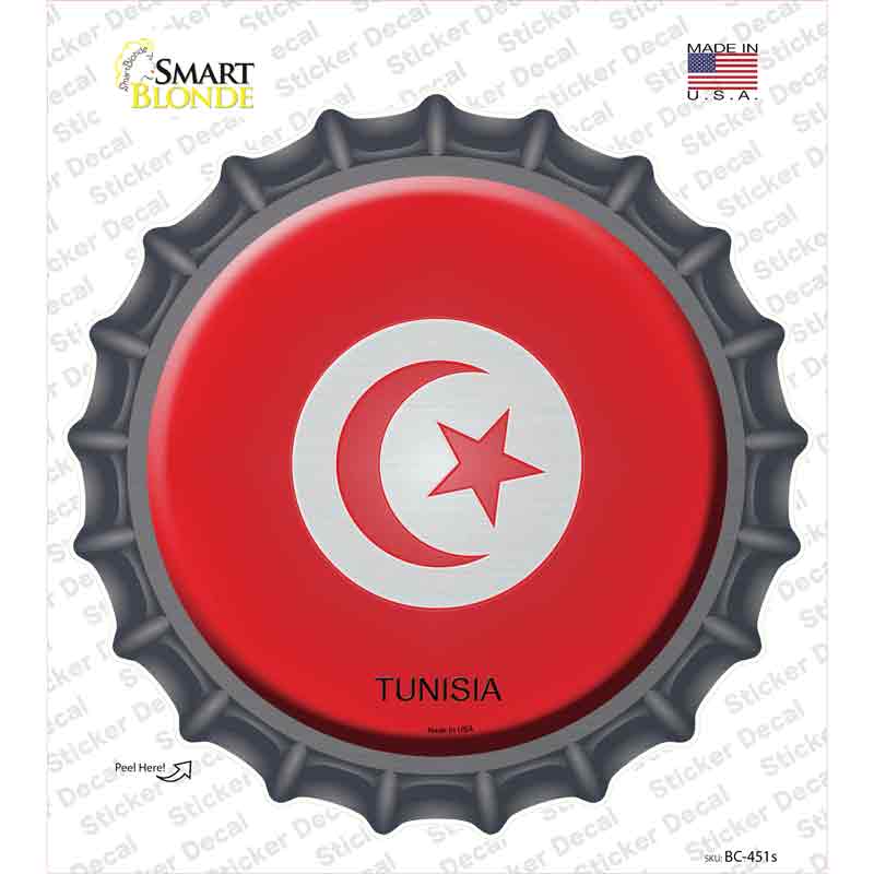 Tunisia Country Novelty Bottle Cap Sticker Decal