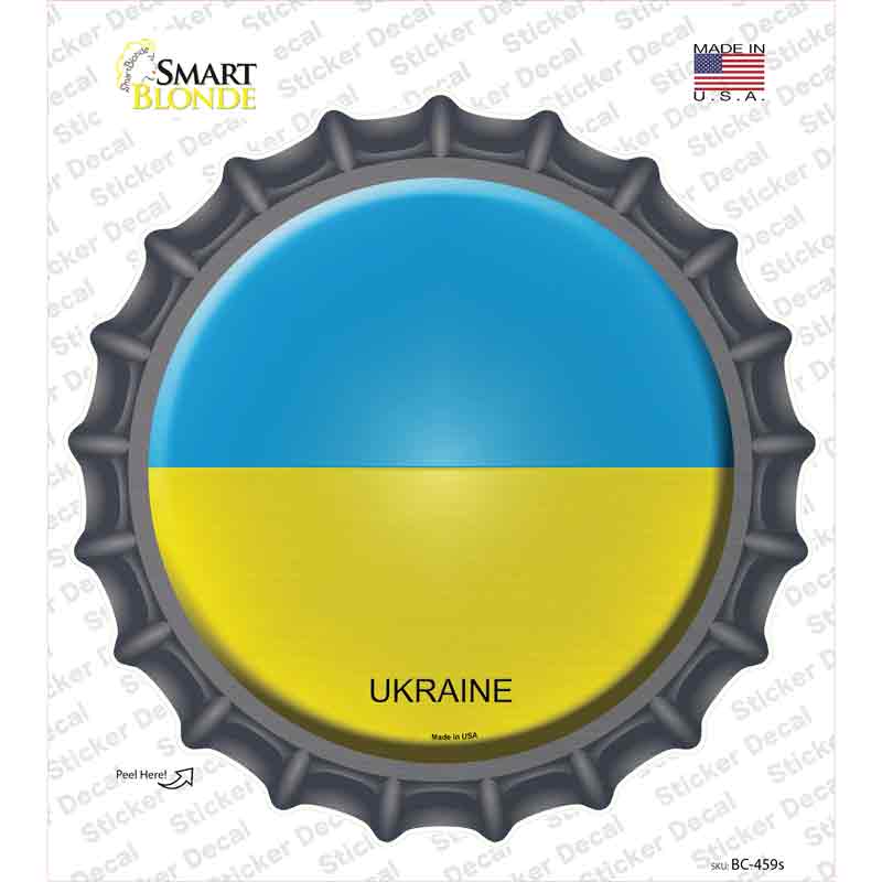 Ukraine Country Novelty Bottle Cap Sticker Decal