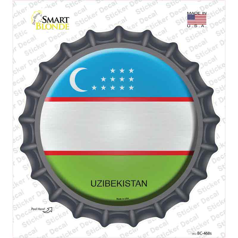 Uzibekistan Country Novelty Bottle Cap Sticker Decal