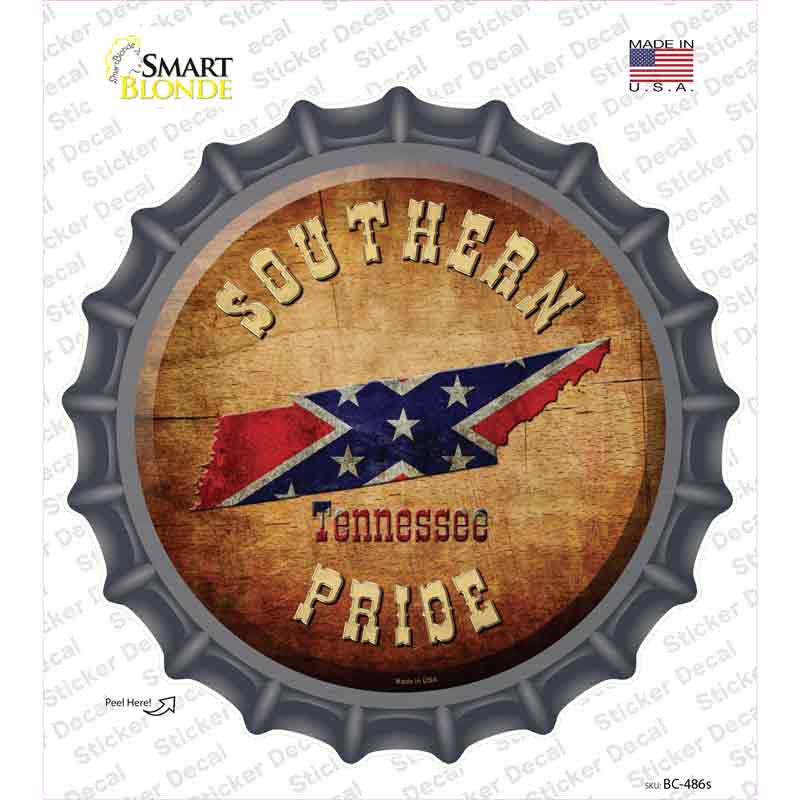 Southern Pride Tennessee Novelty Bottle Cap Sticker Decal