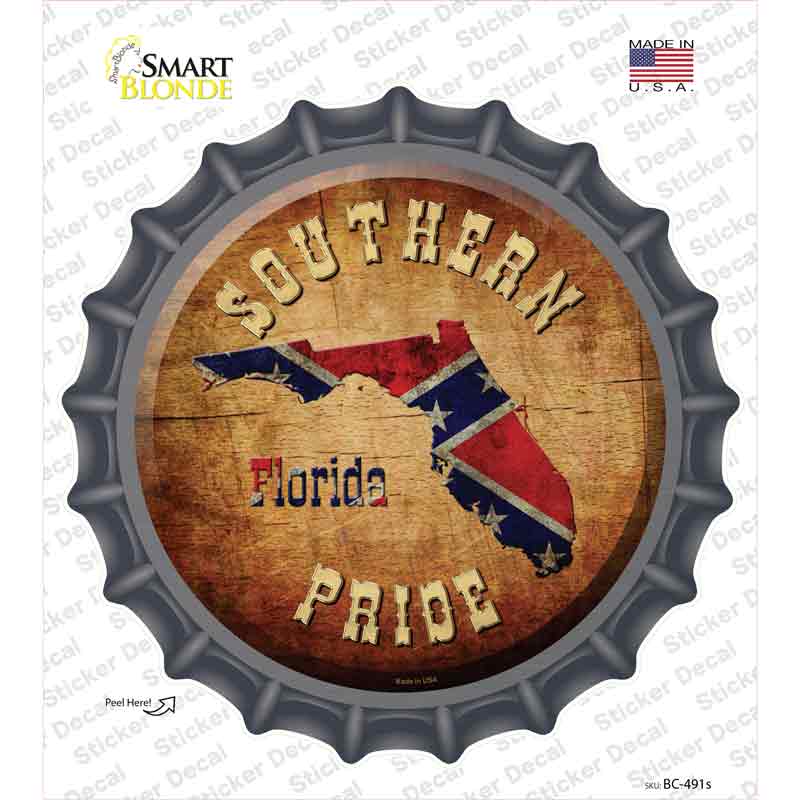 Southern Pride Florida Novelty Bottle Cap Sticker Decal