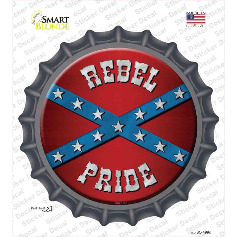 Rebel Pride Novelty Bottle Cap Sticker Decal
