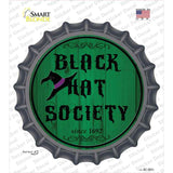 Black Hat Society Novelty Bottle Cap Sticker Decal