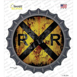 Vintage Railroad Crossing Novelty Bottle Cap Sticker Decal