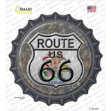 Illinois Route 66 Novelty Bottle Cap Sticker Decal