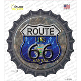 Kansas Route 66 Novelty Bottle Cap Sticker Decal