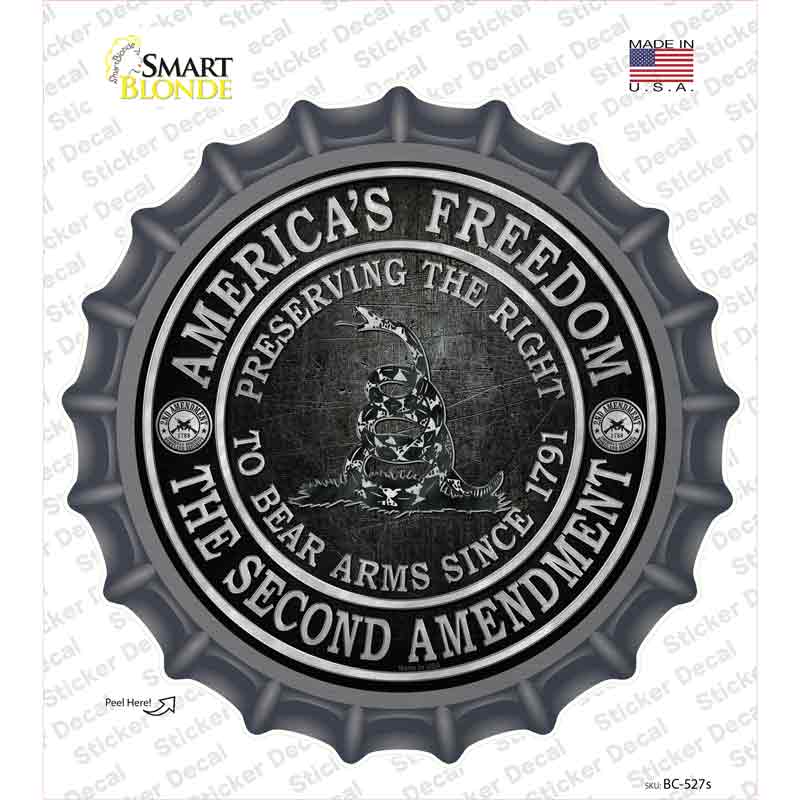 Americas Freedom Novelty Bottle Cap Sticker Decal