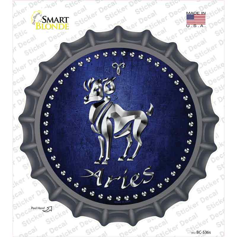 Aries Novelty Bottle Cap Sticker Decal