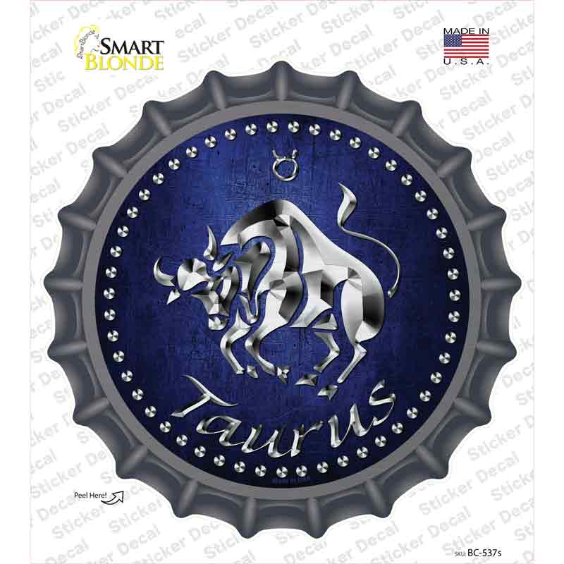 Taurus Novelty Bottle Cap Sticker Decal