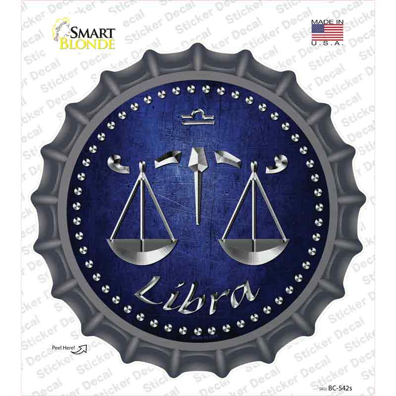 Libra Novelty Bottle Cap Sticker Decal