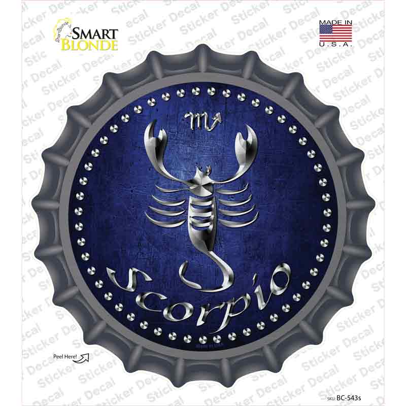 Scorpio Novelty Bottle Cap Sticker Decal