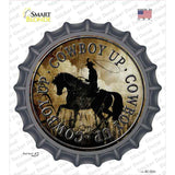 Cowboy Up Novelty Bottle Cap Sticker Decal