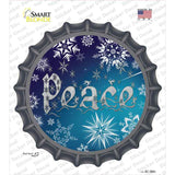 Peace Blue Novelty Bottle Cap Sticker Decal