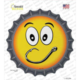 Smiling Face Fishing Hook Novelty Bottle Cap Sticker Decal