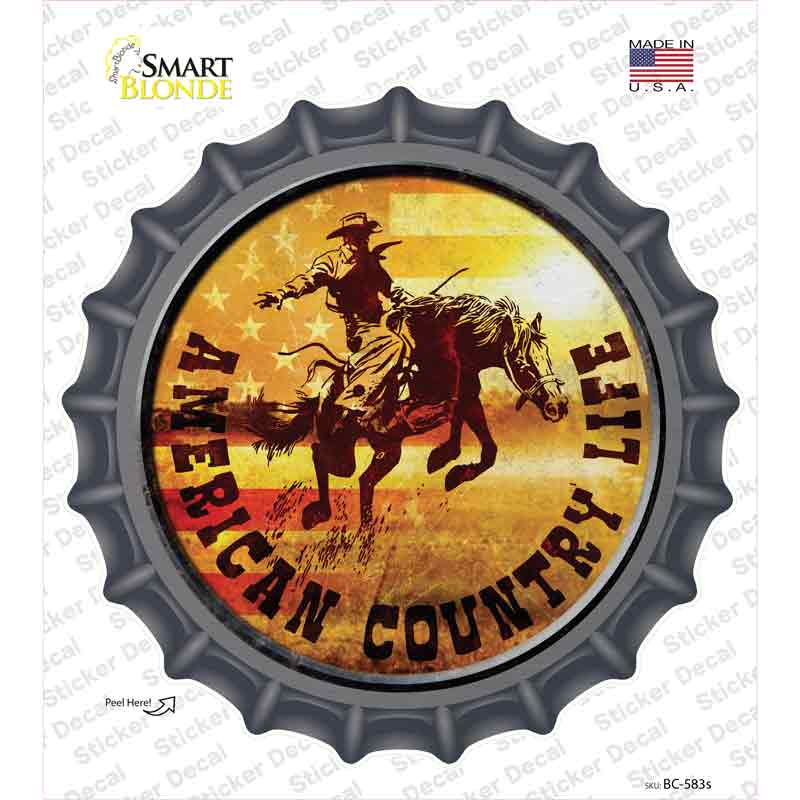 American Country Life Novelty Bottle Cap Sticker Decal