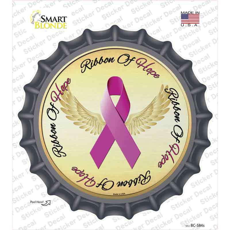 Ribbon Of Hope Novelty Bottle Cap Sticker Decal