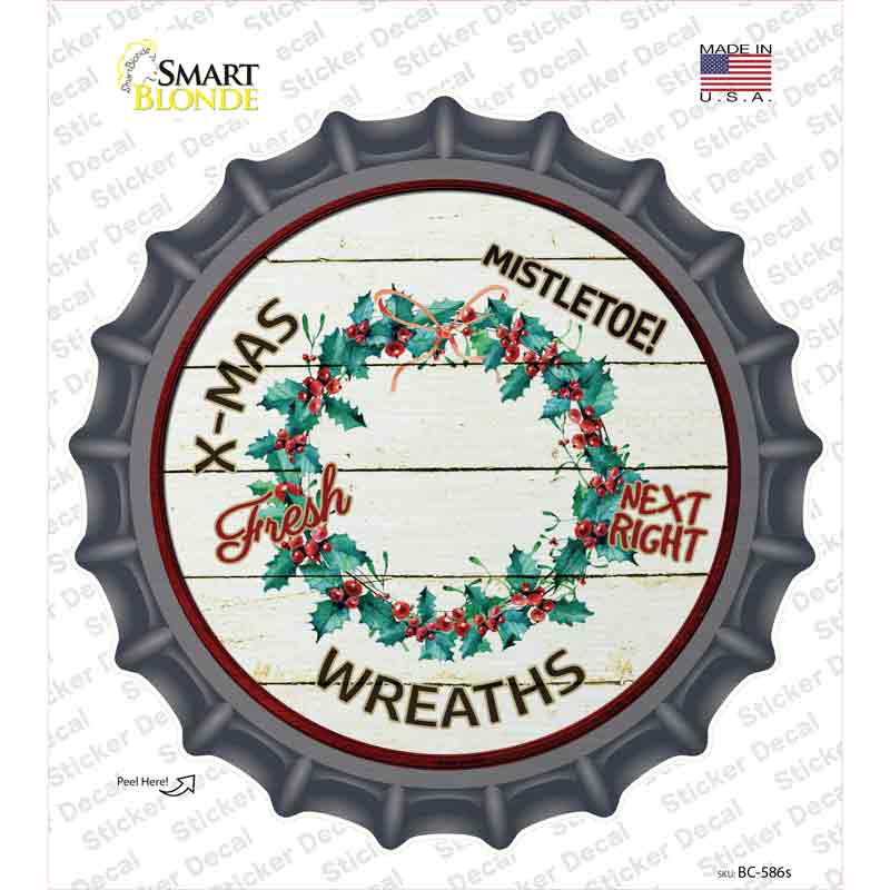 Wreaths Novelty Bottle Cap Sticker Decal