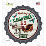 Sleigh Rides Novelty Bottle Cap Sticker Decal