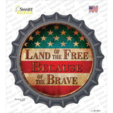 Land of The Free Novelty Bottle Cap Sticker Decal