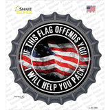 This Flag Offends You Novelty Bottle Cap Sticker Decal
