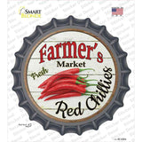 Farmers Market Red Chillies Novelty Bottle Cap Sticker Decal