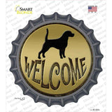 Welcome With Dogs Novelty Bottle Cap Sticker Decal