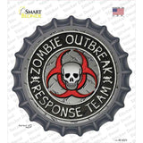 Zombie Outbreak Novelty Bottle Cap Sticker Decal