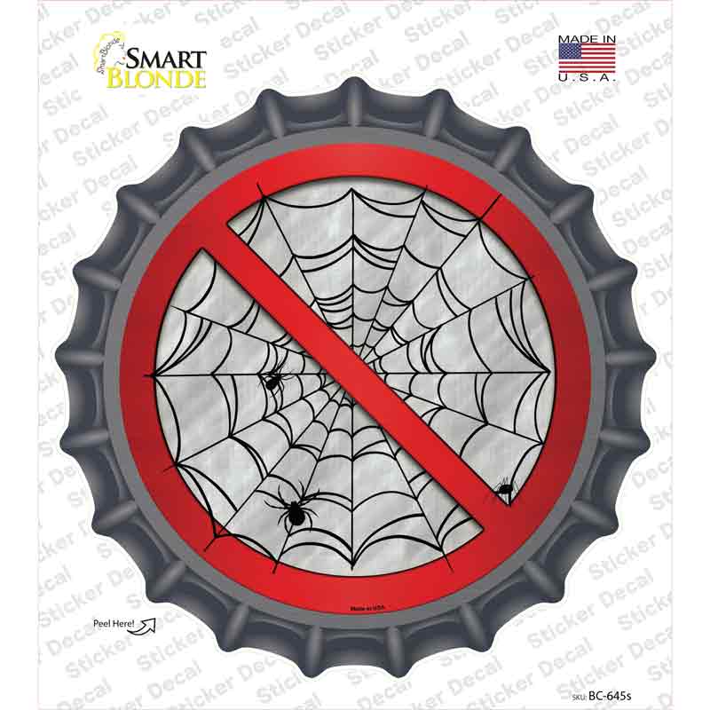 No Web Novelty Bottle Cap Sticker Decal