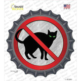 No Cats Novelty Bottle Cap Sticker Decal
