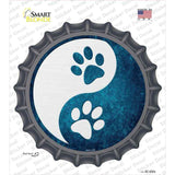 Yin And Yang With Paws Novelty Bottle Cap Sticker Decal