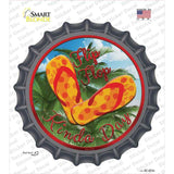 Flip Flop Kinda Day Novelty Bottle Cap Sticker Decal