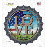 Love Arkansas Novelty Bottle Cap Sticker Decal