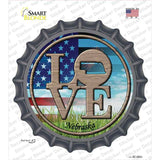 Love Nebraska Novelty Bottle Cap Sticker Decal