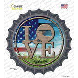 Love Oklahoma Novelty Bottle Cap Sticker Decal